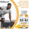 Vitamin D3 5000IU and 120 Mcg Vitamin K2 Capsules for Calcium Absorption, Bone Regeneration, Immune Support, Easy To Melt 5