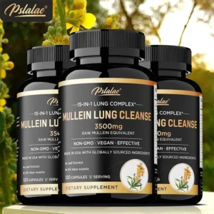 Mullein Lung Cleansing - Smoker's Respiratory Supplement, Vegetarian Capsules - Lung Clearing, Lung Health, Immunity Supplement 2
