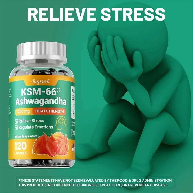 KSM-66 Ashwagandha Extracts Capsules - Relieve Stress and Mood, Promote Sleep Quality, Increase Focus and Brain Health 6